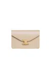 Celine Margo Shiny Chain Wallet In Nude