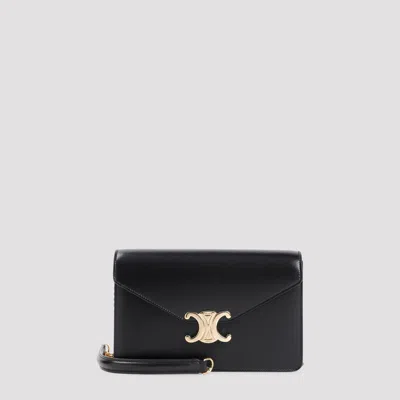 Celine Margo Wallet On Chain Mini Calfskin Shoulder Bag In Black