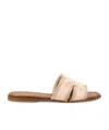 Celine Marina Fringed Stud Sandals In Neutral