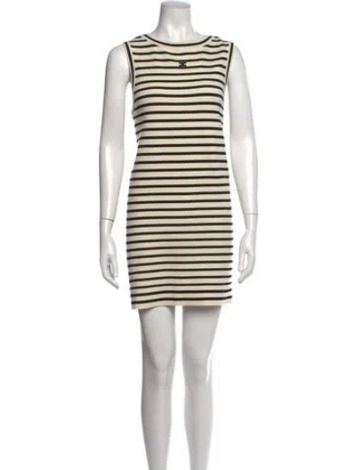 Pre-owned Celine Marinière Mini Dress In Neutrals