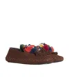 Celine Marlou Flat Slip-on In Suede Calfskin In Brown