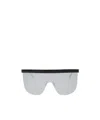 Celine Mask-frame Rimless Sunglasses In Black