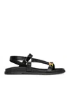 Celine Maud Sandal With Triomphe In Calfskin In Black