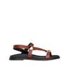 Celine Round-headed Flat Sandals In Black