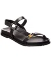 Celine Triumph Hardware Ring Sandals In Black