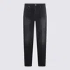 Celine Max Black Wash Denim Jeans In Black