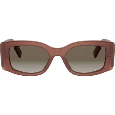 Celine Maxi Triomphe 53mm Gradient Rectangular Sunglasses In Pink