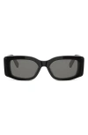 Celine Maxi Triomphe 53mm Rectangular Sunglasses In Black