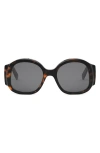 Celine Maxi Triomphe 54mm Round Sunglasses