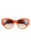 Celine Maxi Triomphe 55mm Butterfly Sunglasses In Orange