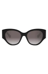 Celine Maxi Triomphe Acetate Butterfly Sunglasses In Black