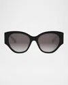 Celine Maxi Triomphe Acetate Butterfly Sunglasses In Black