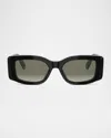 Celine Triomphe Acetate Rectangle Sunglasses In Multi