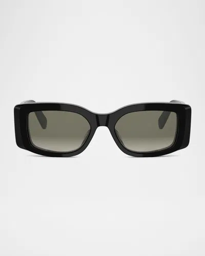 CELINE MAXI TRIOMPHE ACETATE RECTANGULAR SUNGLASSES