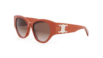 Celine Maxi Triomphe Brown Gradient Cat Eye Ladies Sunglasses Cl40328f 42f 55