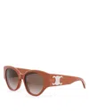 Celine Maxi Triomphe 55mm Butterfly Sunglasses In Brown