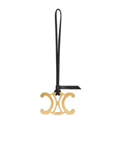Celine Maxi Triomphe Charm In Metal And Smooth Lambskin In Multi