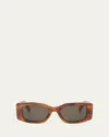 Celine Maxi Triomphe Rectangle Sunglasses In Brown