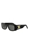 Celine Maxi Triomphe Rectangular Sunglasses, 53mm
