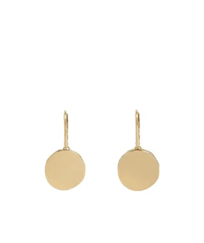 Celine Medaille Logo Earrings In Yellow
