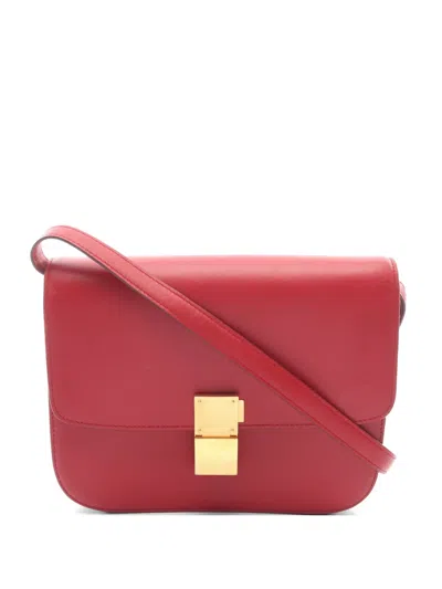 Pre-owned Celine Medium 2000s Classic Box Shoulder Bag In Red
