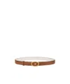 Celine Medium 25mm Reversible  Alix Belt  In Taurillon In Brown