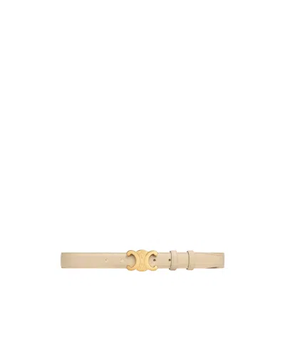 Celine Medium 25mm Triomphe Belt In Taurillon Leather