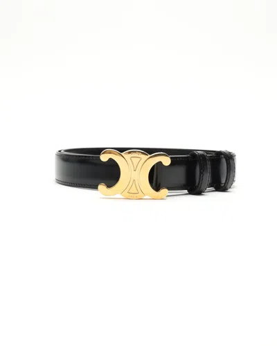 Celine Céline Medium 25mm Triomphe Belt, Size 75