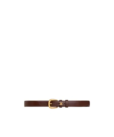 Celine Medium 25mm Vivienne Belt In Taurillon Leather In Brown