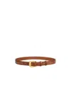Celine Medium 25mm Western Belt In Vintage Calfskin With Embroidery In Brown
