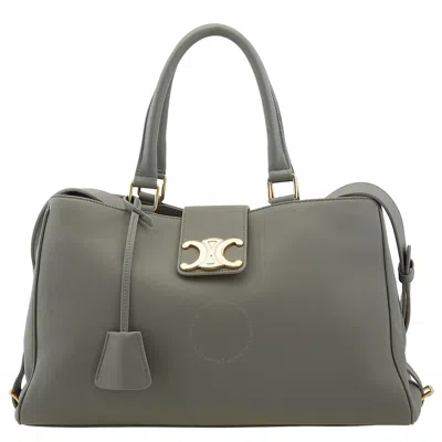 Celine Medium Appoline Bag In Supple Calfskin - Zinc In Gray