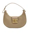 Celine Women Ava Triomphe Medium Leather Shoulder Bag In Brown