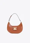 Celine Medium Ava Triomphe Calf Leather Shoulder Bag In Orange