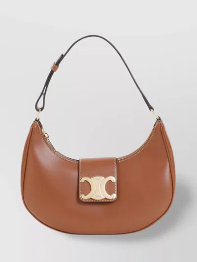 Celine Medium Ava Triomphe Shoulder Bag In Orange