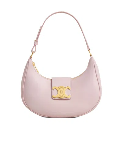 Celine Medium Ava Triomphe Shoulder Bag In Pink