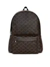 Celine Medium Backpack In Triomphe Canvas And Calfskin Leather In Brown