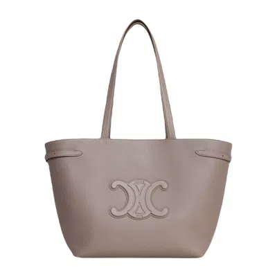 Celine Elegant Gray Leather Handbag For Women