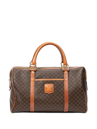 Pre-owned Celine Medium Boston Luggage Bag In Brown