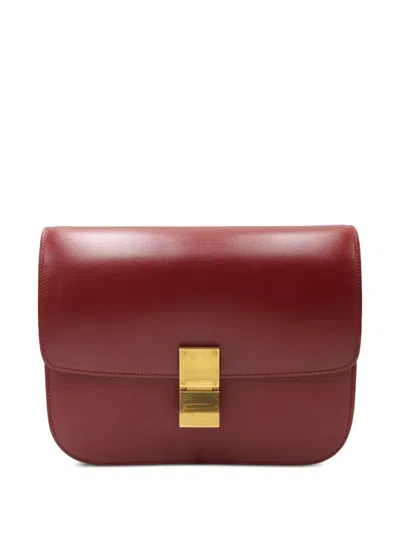Pre-owned Celine Medium Box Shoulder Bag In Red