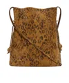 Celine Medium Bucket In Suede Calfskin Leopard Print In Leopard