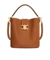 Celine Medium Bucket Louise In Nubuck Calfskin In Brown