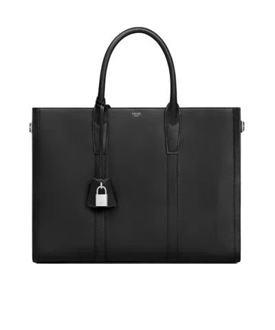 Celine Medium Cabas Shoulder Bag In Black