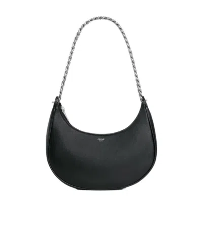 Celine Medium Chain Shoulder Bag In Black