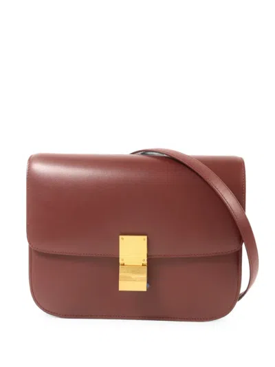 Pre-owned Celine Medium Classic Box Shoulder Bag In Red