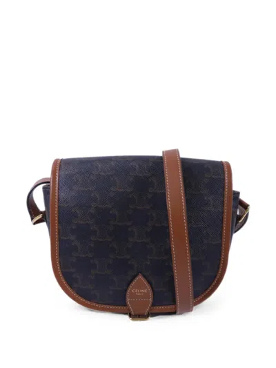 Pre-owned Celine Medium Folco Shoulder Bag In Brown