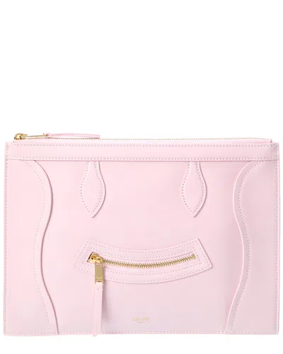 Celine Medium Leather Pouch In Pattern