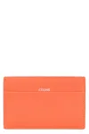 Celine Medium Leather Wallet In Orange