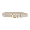 Celine Medium Logo Belt In Neutral