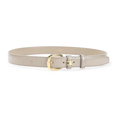 Celine Medium Logo Belt In Neutral