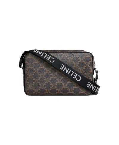 Celine Medium Mailman Bag In Black